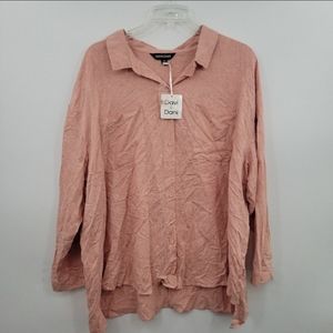 Davi & Dani blouse, NWT 3XL light pink